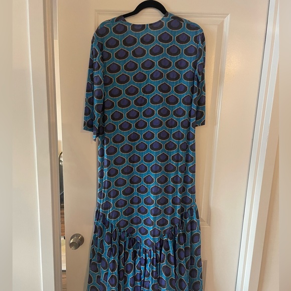 Rhode Resort Maxi Dress in Blue Ikat Print - Picture 2 of 3